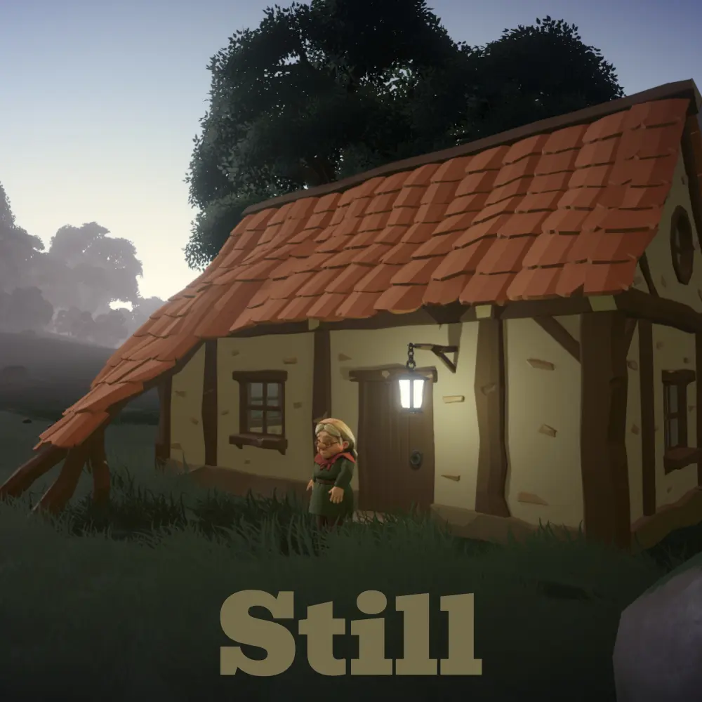 The herbalist's cottage during the day